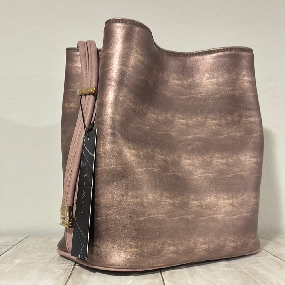 NWT Rose Gold SAMOE Purse with Luxurious Shimmer